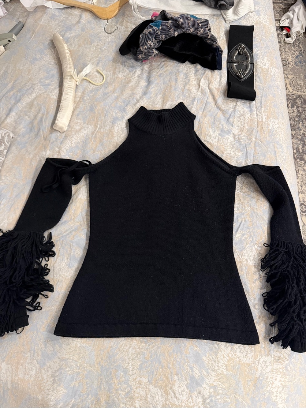 Jonathan Simkhai Black Ribbed Turtleneck Sweater